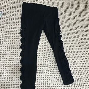 Black fashion leggings